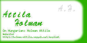 attila holman business card